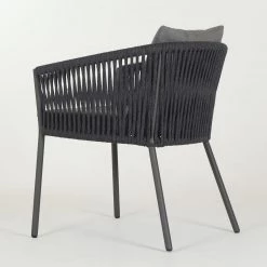 FOUR HANDS Furniture PORTO OUTDOOR DINING CHAIR: CHARCOAL