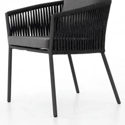 FOUR HANDS Furniture PORTO OUTDOOR DINING CHAIR: CHARCOAL