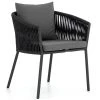 FOUR HANDS Furniture PORTO OUTDOOR DINING CHAIR: CHARCOAL