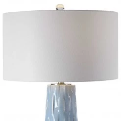 UTTERMOST POWDER BLUE GLAZED CERAMIC TABLE LAMP