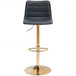ZUO PRIMA BLACK + GOLD ADJUSTABLE STOOL