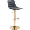 ZUO PRIMA BLACK + GOLD ADJUSTABLE STOOL