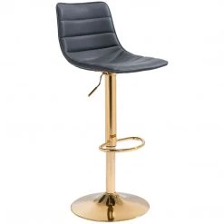 ZUO PRIMA BLACK + GOLD ADJUSTABLE STOOL