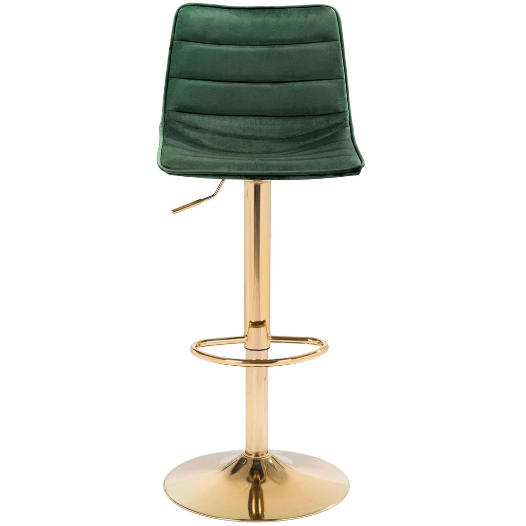 ZUO PRIMA GREEN VELVET + GOLD ADJUSTABLE STOOL Kitchen + Dining 2 ZUO PRIMA GREEN VELVET + GOLD ADJUSTABLE STOOL Kitchen + Dining