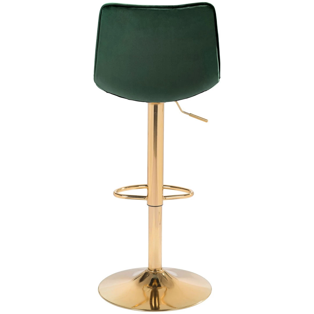 ZUO PRIMA GREEN VELVET + GOLD ADJUSTABLE STOOL Kitchen + Dining 5 ZUO PRIMA GREEN VELVET + GOLD ADJUSTABLE STOOL Kitchen + Dining