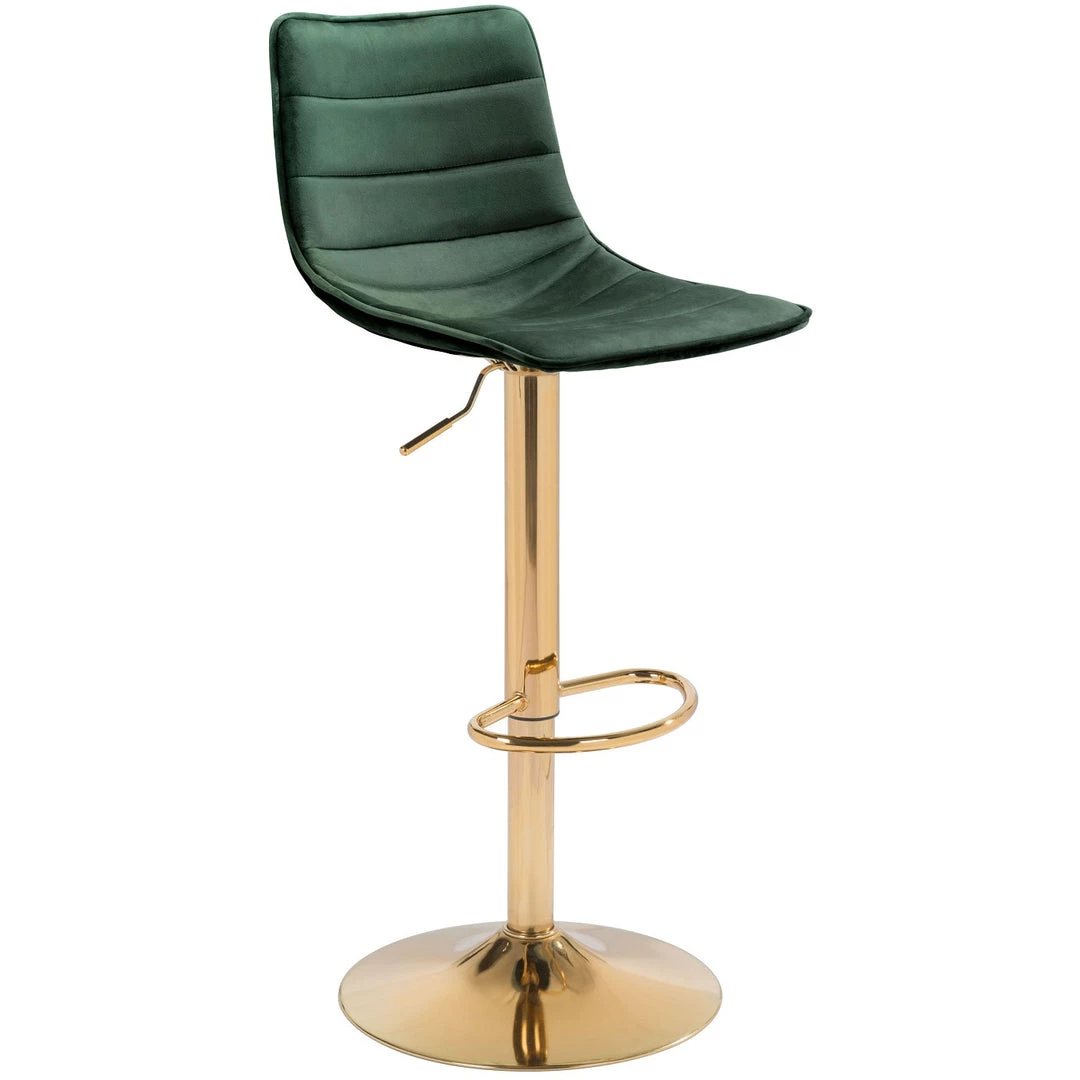 ZUO PRIMA GREEN VELVET + GOLD ADJUSTABLE STOOL Kitchen + Dining 1 ZUO PRIMA GREEN VELVET + GOLD ADJUSTABLE STOOL Kitchen + Dining