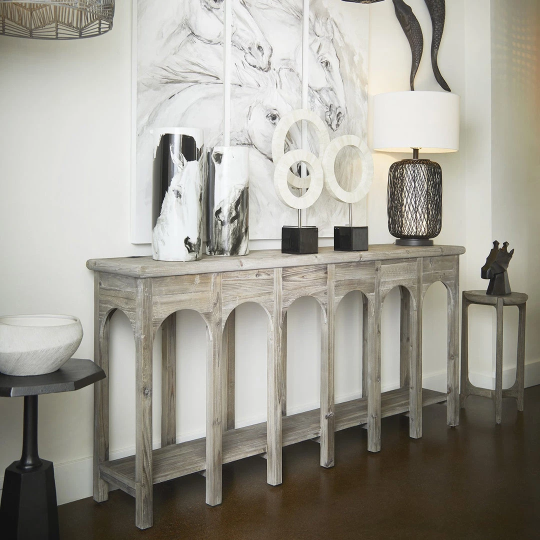 CYAN PROVENCIA WEATHERED PINE CONSOLE TABLE Furniture 4 CYAN PROVENCIA WEATHERED PINE CONSOLE TABLE Furniture