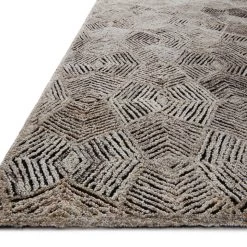 LOLOI PRESCOTT POLYESTER, WOOL + VISCOSE RUG: FAWN