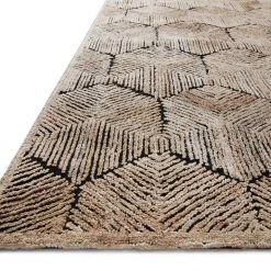 LOLOI PRESCOTT POLYESTER, WOOL + VISCOSE RUG: BEIGE