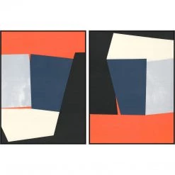 L ART Wall Art "PLANAR OBJECTIVITY" CANVAS ART DIPTYCH