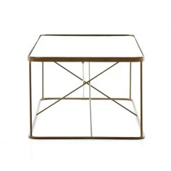 FOUR HANDS RADIATE BRASS IRON + GLASS TOP COFFEE TABLE Furniture