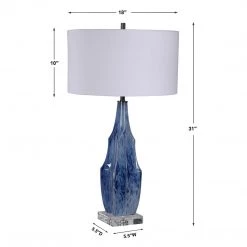UTTERMOST REACTIVE INDIGO BLUE GLAZE CERAMIC LAMP Lighting