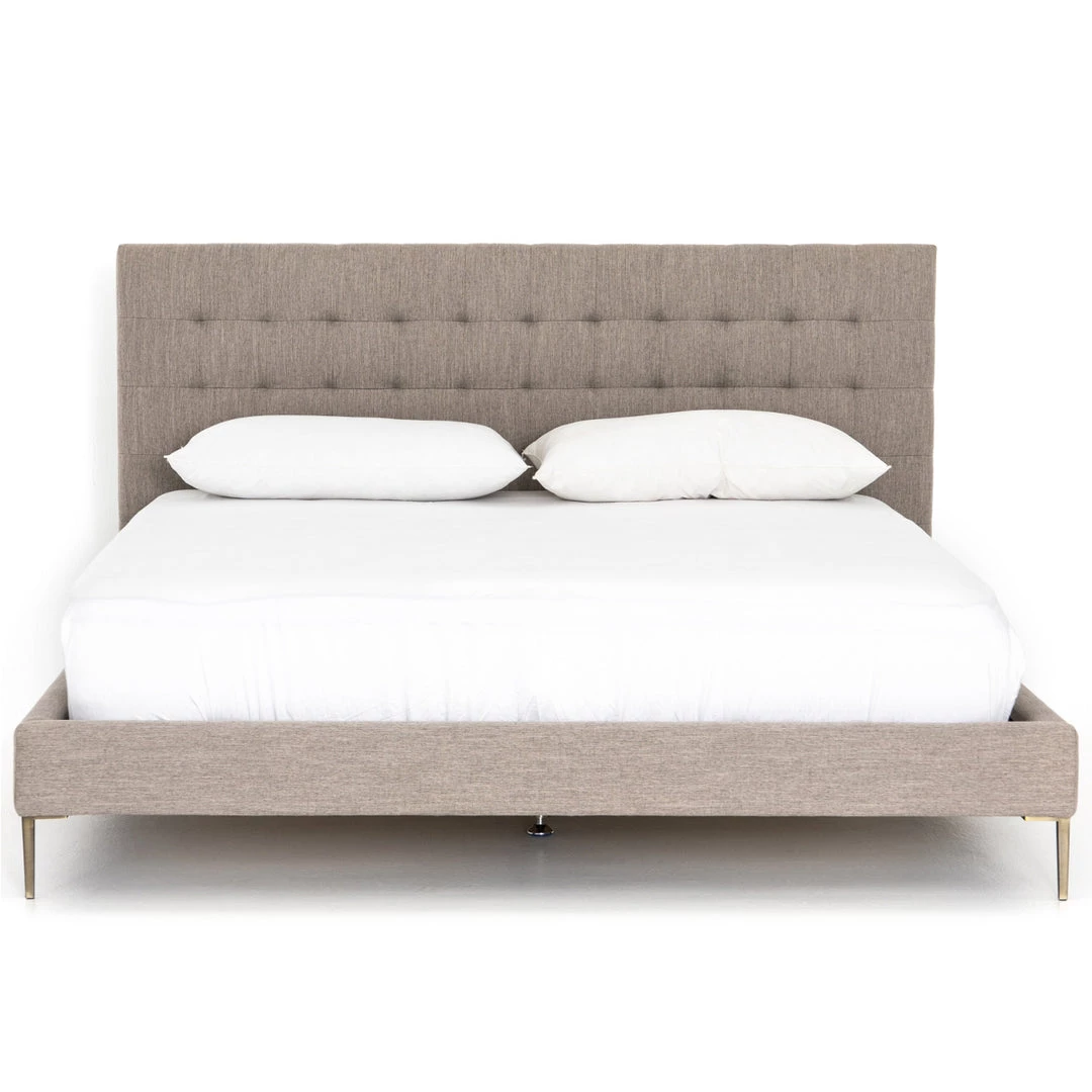 FOUR HANDS RENNIE TUFTED PLATFORM BED: SAVILE FLANNEL 5 FOUR HANDS RENNIE TUFTED PLATFORM BED: SAVILE FLANNEL