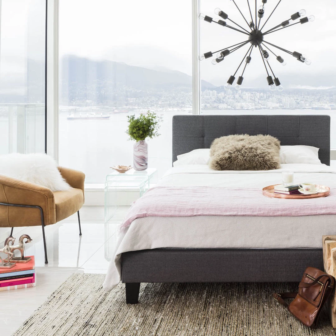 MOES Bedroom ZOEY BED: GRAY LINEN 2 MOES Bedroom ZOEY BED: GRAY LINEN