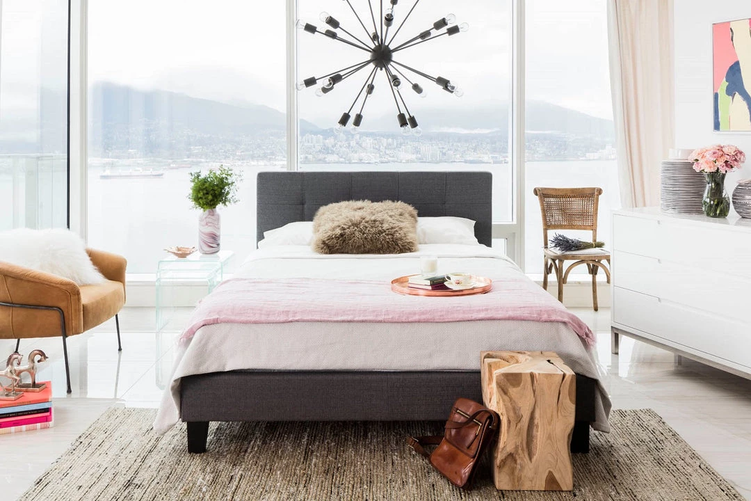 MOES Bedroom ZOEY BED: GRAY LINEN 5 MOES Bedroom ZOEY BED: GRAY LINEN