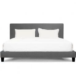 MOES Bedroom ZOEY BED: GRAY LINEN