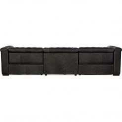 HOOKER SAVION GRANDIER TUFTED LEATHER SOFA: BELLAGIO GRAVEL