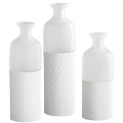 CYAN SERENO FROST WHITE VASES