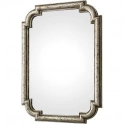 UTTERMOST SHANTI DISTRESSED ANTIQUE SILVERLEAF MIRROR
