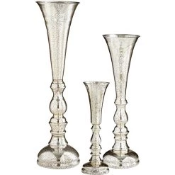 CYAN SHIMER MERCURY GLASS VASE