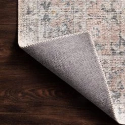 LOLOI EDITH VINTAGE PRINT RUG: GRAY, APRICOT