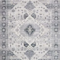 LOLOI ELSA VINTAGE PRINT RUG: GRAY
