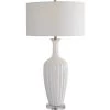 UTTERMOST STRAUSS GLOSS WHITE CERAMIC TABLE LAMP Lighting