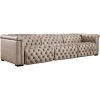 HOOKER Furniture SAVION GRANDIER TUFTED LEATHER SOFA: GIOVANNI TAUPE
