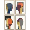 L ART Wall Art "SILHOUETTE" GOLD EMBELLISHED GLASS FRAMED ART SERIES