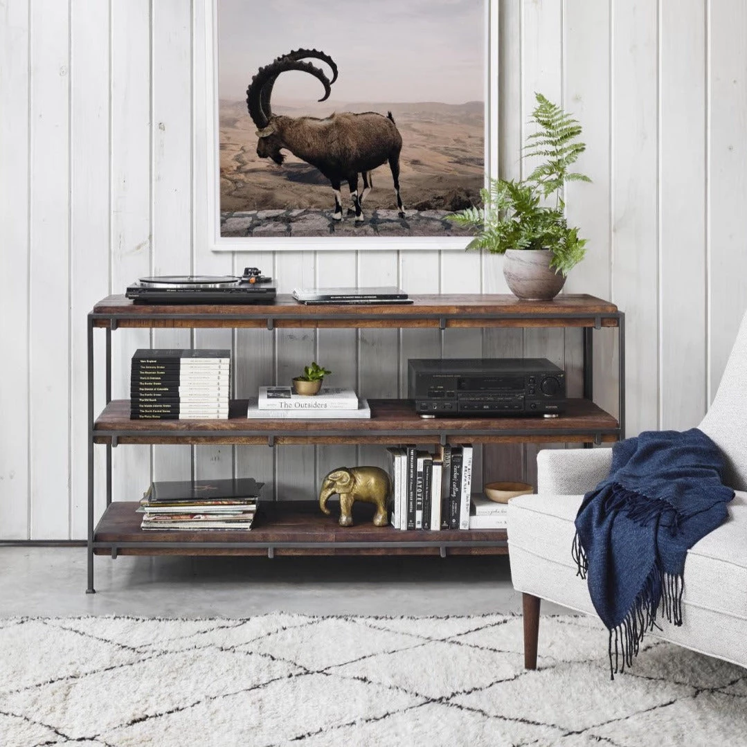 FOUR HANDS SIMIEN MEDIA CONSOLE SHELF Furniture 2 FOUR HANDS SIMIEN MEDIA CONSOLE SHELF Furniture
