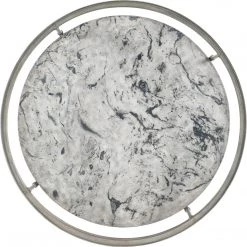 HOOKER ROUND MOTTLED CONCRETE + GLASS TOP COFFEE TABLE Furniture