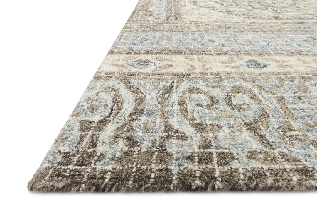 LOLOI TATUM WOOL RUG: AQUA, STONE 6 LOLOI TATUM WOOL RUG: AQUA, STONE