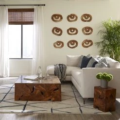 PHILLIPS COLLECTION TEAK SLICE SQUARE COFFEE TABLE Furniture