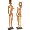 PHILLIPS COLLECTION JACK & JILL CHAMCHA WOOD SCULPTURE