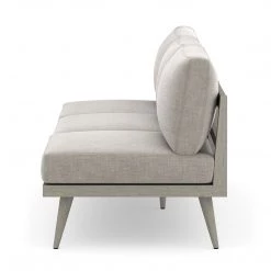 FOUR HANDS TILLY OUTDOOR SOFA: WEATHERED GREY TEAK
