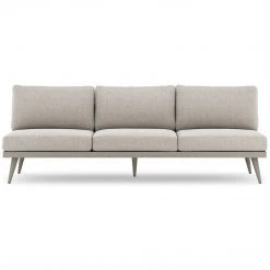 FOUR HANDS TILLY OUTDOOR SOFA: WEATHERED GREY TEAK