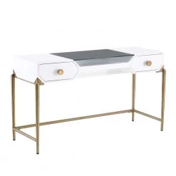 TOV BOJO WHITE LACQUER DESK Furniture