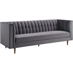 TOV Living Room SEBASTIAN TUXEDO VELVET SOFA 8 TOV Living Room SEBASTIAN TUXEDO VELVET SOFA