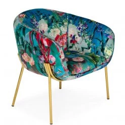 VIG Living Room TROPICAL PRINT VELVET ACCENT CHAIR