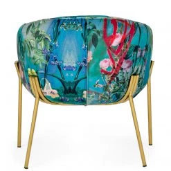 VIG Living Room TROPICAL PRINT VELVET ACCENT CHAIR