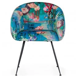 VIG TROPICAL PRINT VELVET DINING CHAIR