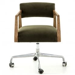 FOUR HANDS TYLER DESK CHAIR: LODEN GREEN VELVET Office