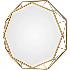 UTTERMOST MEKHI GOLD ROUND MIRROR