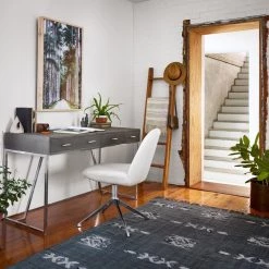 FOUR HANDS FAUX SHAGREEN WRITING DESK