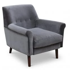 URBIA EMELIA VELVET LOUNGE CHAIR