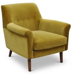 URBIA EMELIA VELVET LOUNGE CHAIR