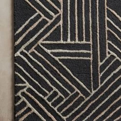 LOLOI VERVE 01 WOOL + VISCOSE RUG: DARK CHARCOAL