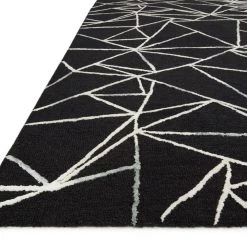 LOLOI VERVE 03 WOOL + VISCOSE RUG: BLACK