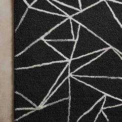LOLOI VERVE 03 WOOL + VISCOSE RUG: BLACK