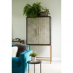 MOES MAKO SHAGREEN TALL BAR CABINET